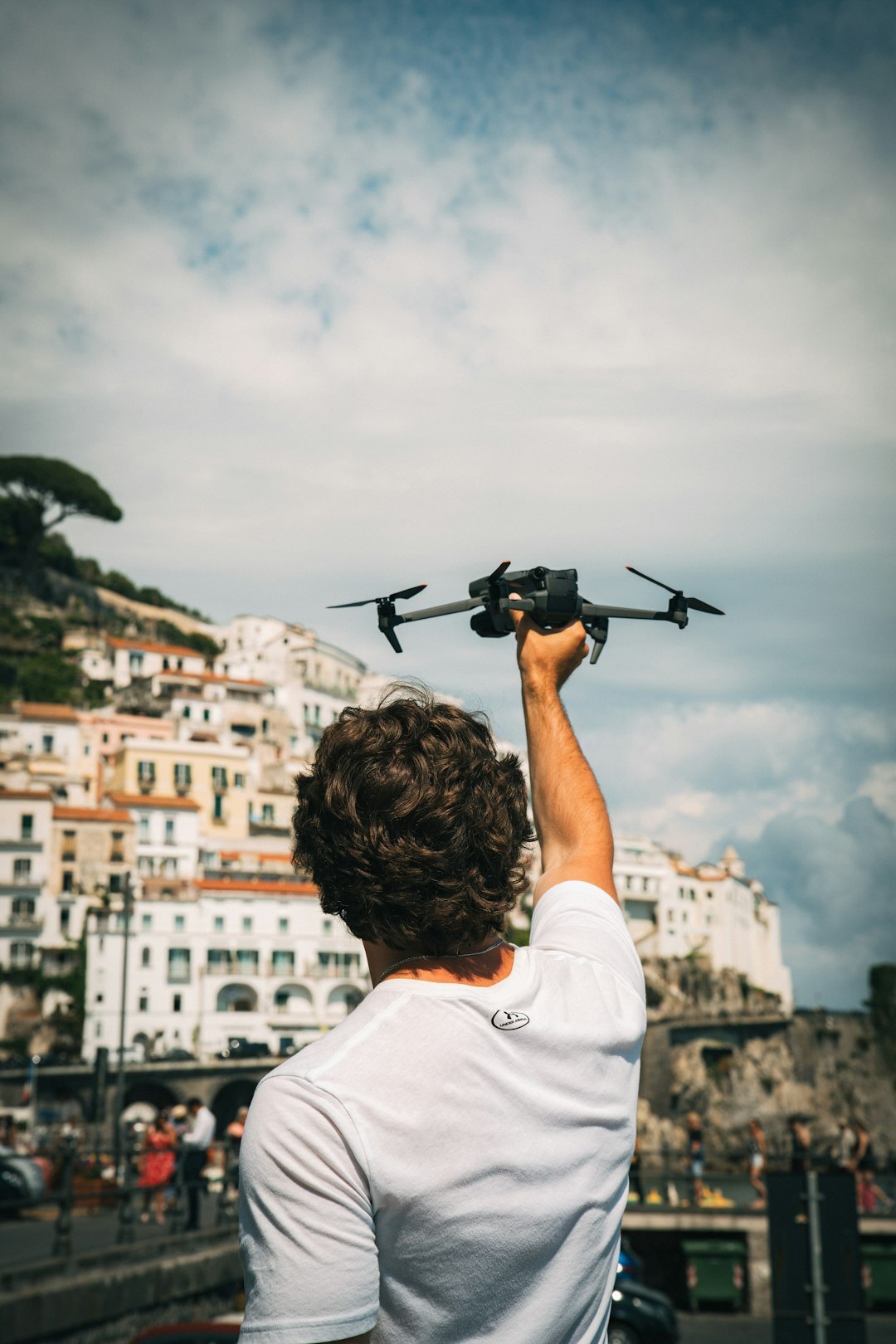 Portrait of a young Italian man video operator